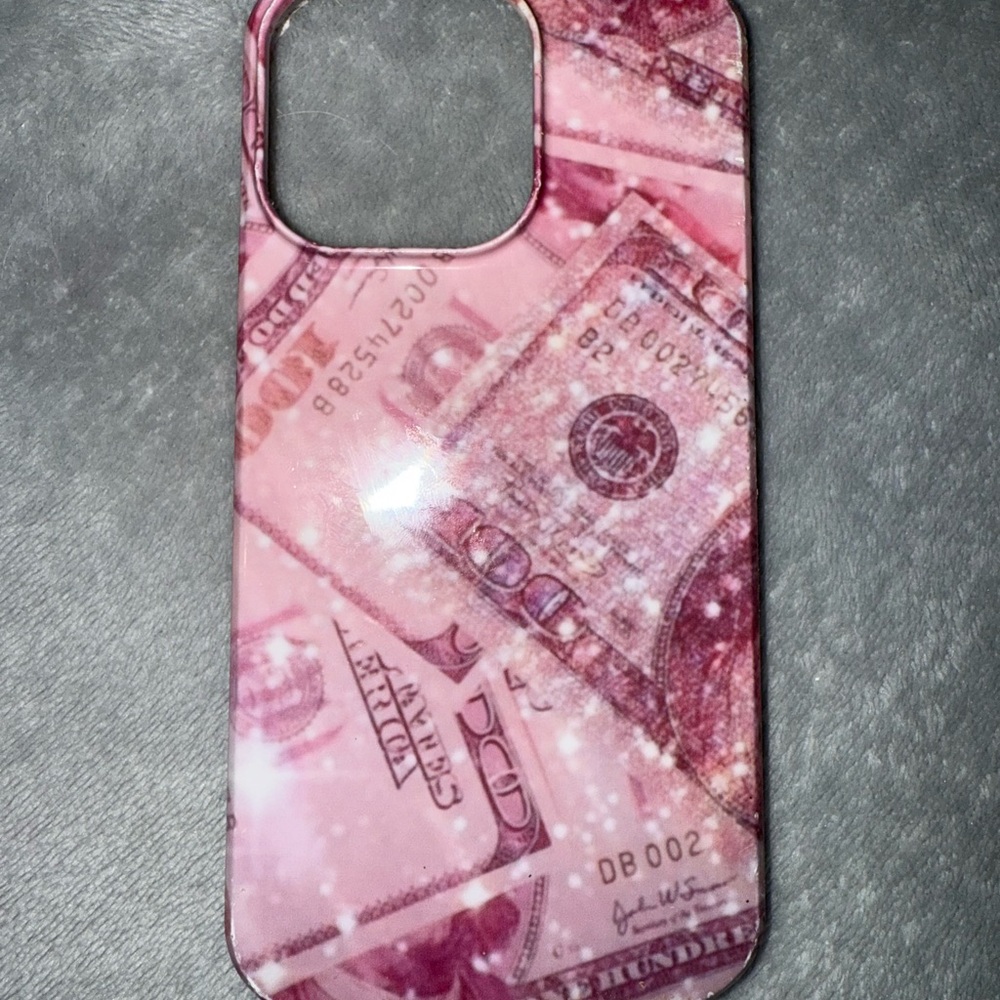 Pink Glitter Money Phone Case